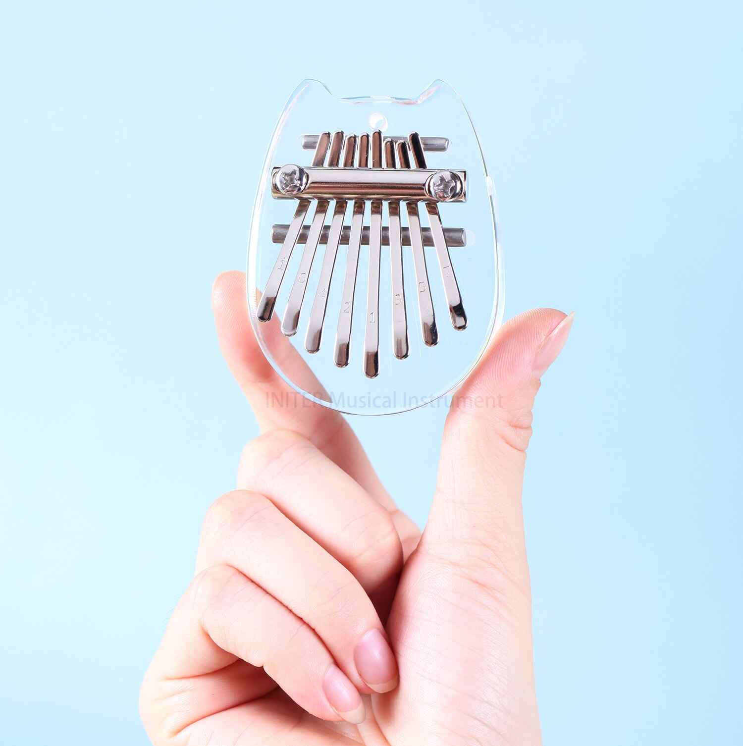 8 Keys Mini Kalimba Solid Mahogany Thumb Piano 8 Keys Solid Wood Kalimba Mini Kalimba Pendant Mini Harp Christmas: E