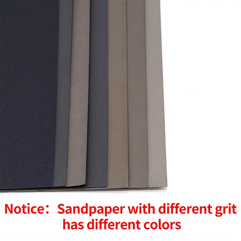 Silisiumkarbid sandpapir 60-20000 korning vanntett vått/tørt 230 x 280mm til tre metall stein overflate høytytende slipeark