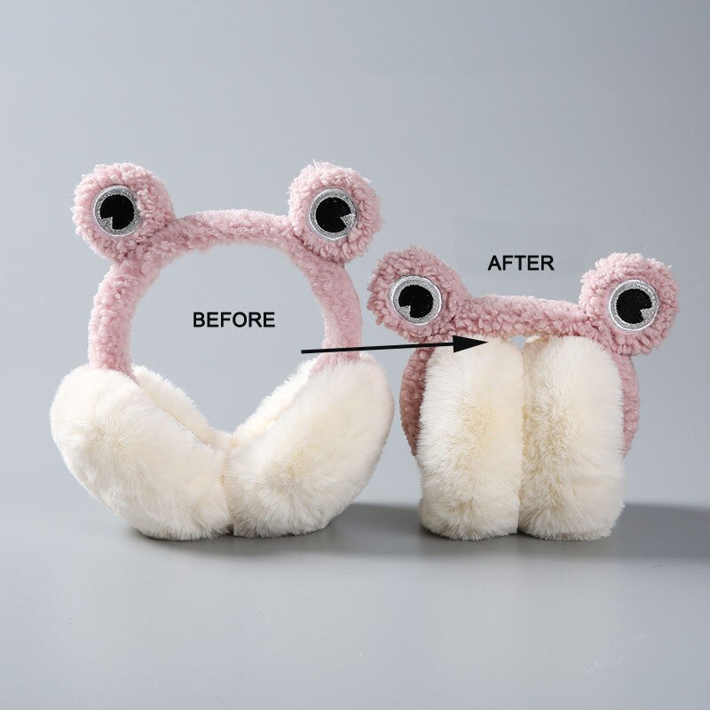 Winter Earmuffs Cute Frog Earmuffs for Women Warm Ear Muffs Ski Outdoor Headband Earphone Protect Christmas for Kid: frog 3