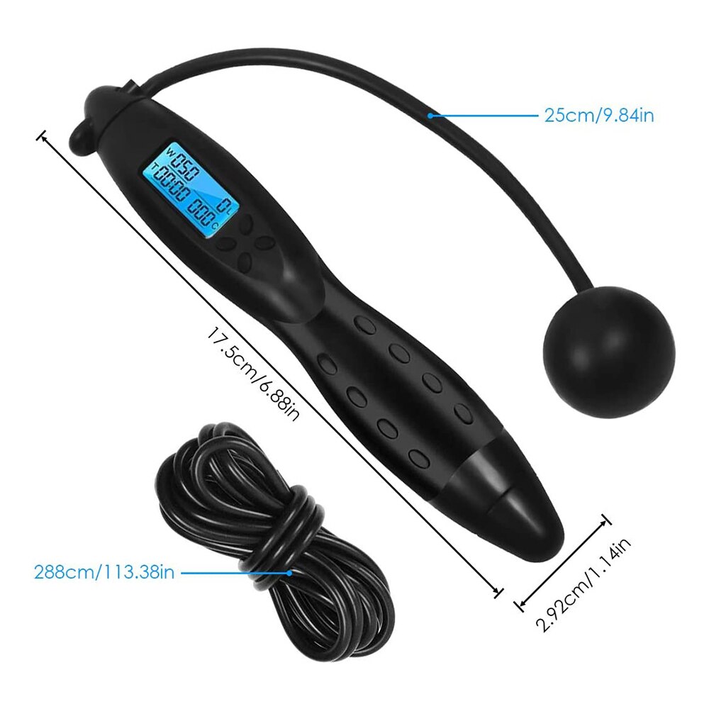 Cordas de exercício de fio de aço, contagem digital, profissional, corda de pular com contador, esportes, velocidade ajustável, contagem, pulo