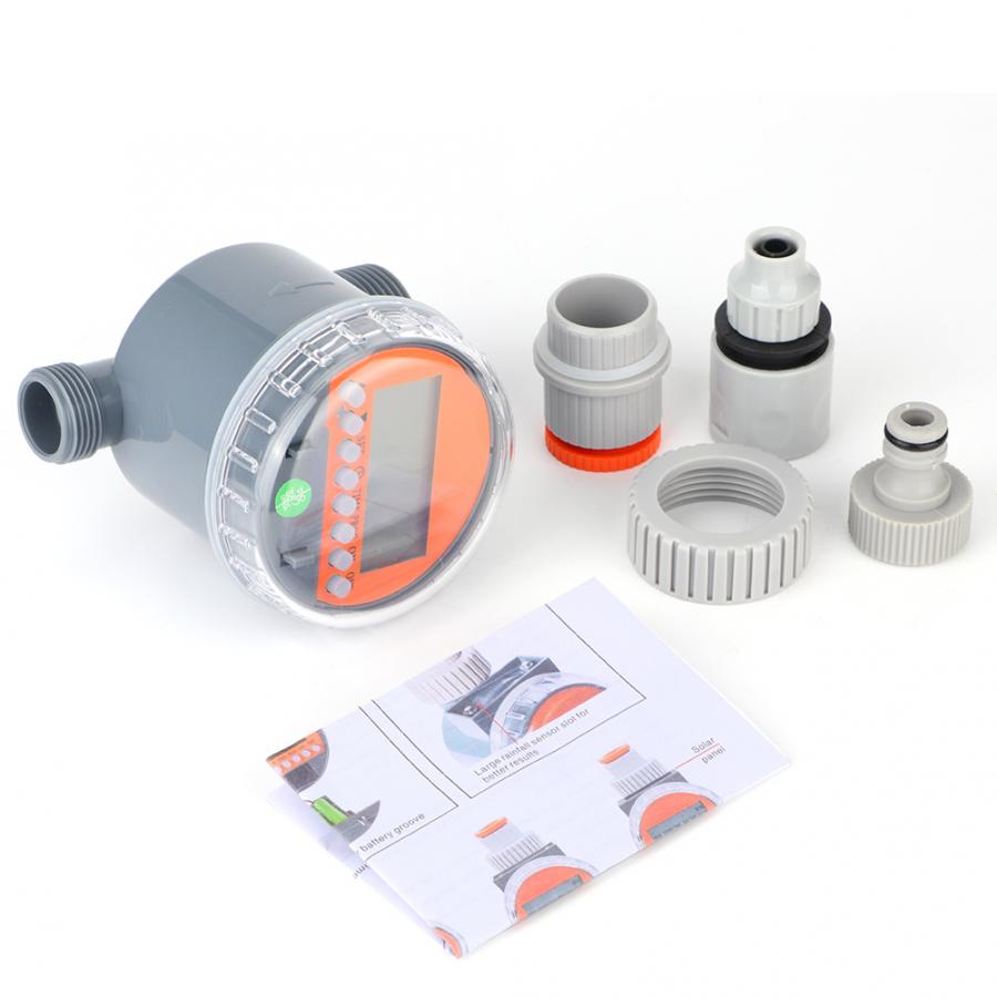 Garden Water Intelligent Battery Controlled Automatic Irrigation Timer Garden Watering Irrigation Timer Controller Sprinkler: Grey