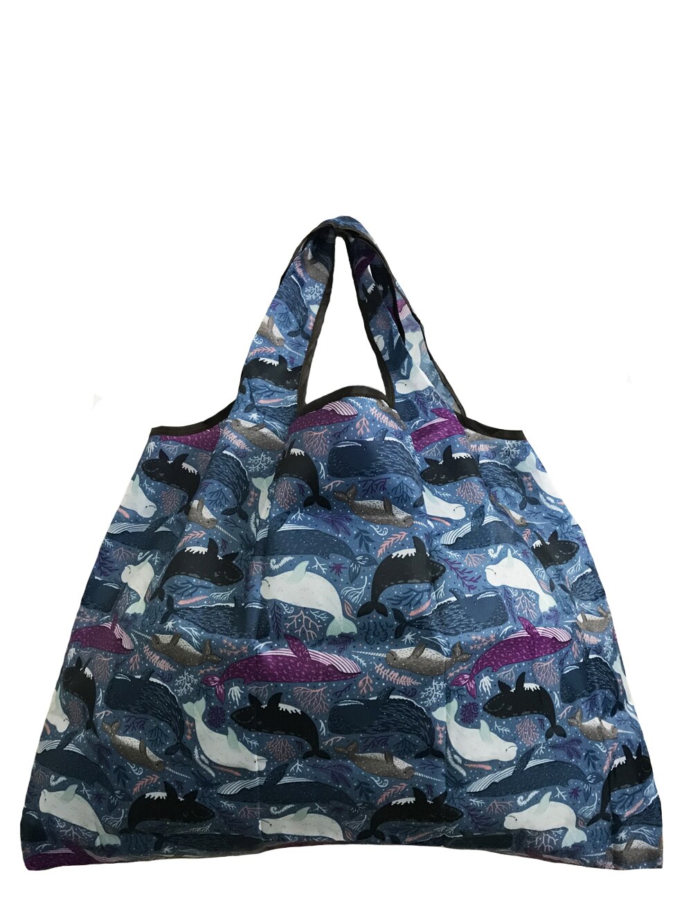 Waterdichte opvouwbare schoudertas shopper herbruikbare tas strand boodschappentas reistas 58*68cm: D
