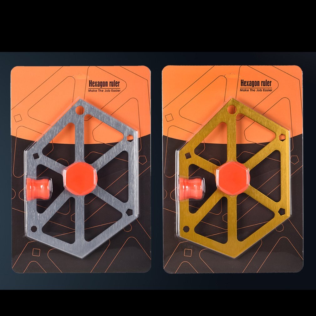 Saw Angle Finder Gauge Protractor Inclinometer Angle Tools Multifunctional Magnetic Aluminum Alloy Hexagon Ruler