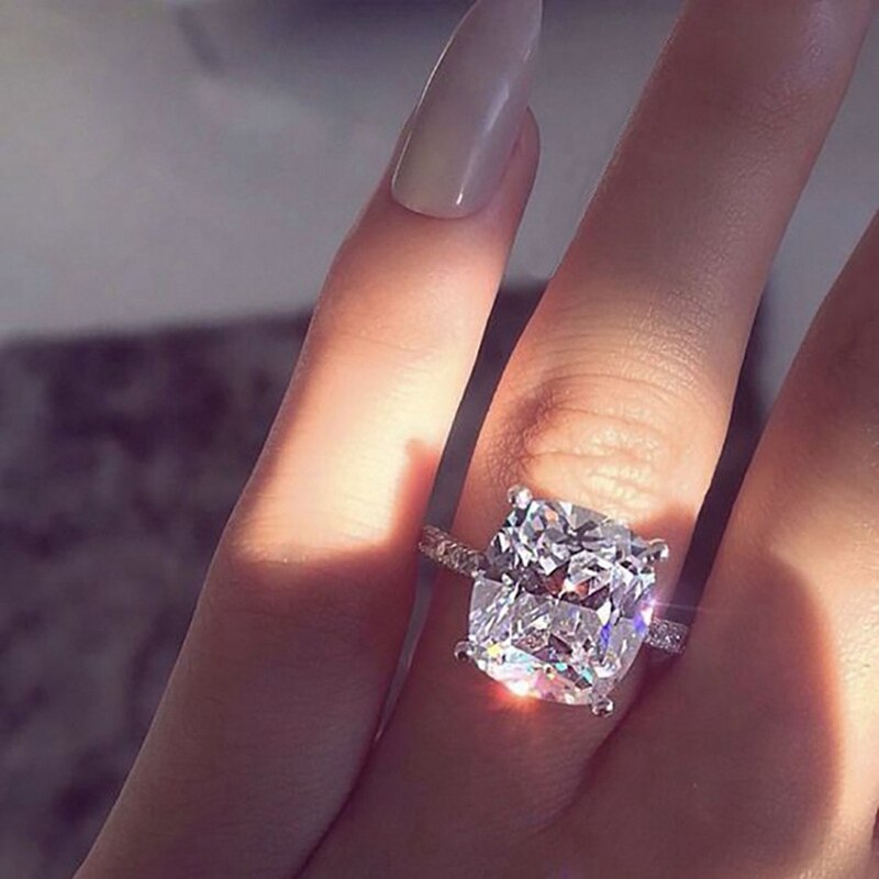 Nouvelle Simple de luxe femme anneau fête anneaux de mariage pour les femmes mariée doigt bijoux meilleur