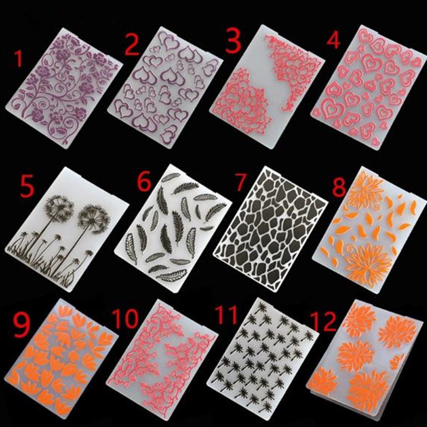 Flower Plastic Embossing Folder For Scrapbooking DIY Paper Card Photo Album Plastic Template Stamp Card Making Decor