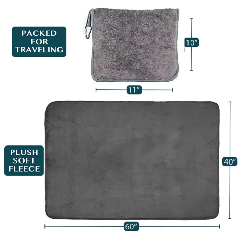 Coperta per aereo con borsa divano da viaggio 2 in 1 coperte per cuscino da tiro per volo con cinturino trapunte per pisolino da viaggio per auto aereo portatile