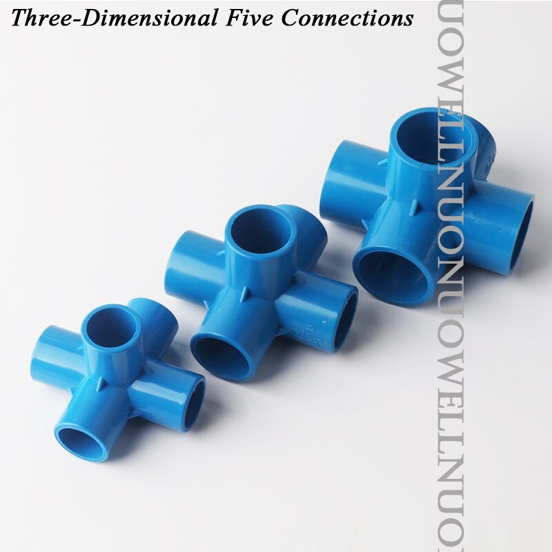 10Pcs 20 25 32 40 Mm Pvc Pijp Vijf-Weg Connector Drie-Dimensionale Aansluitingen Voor Diy Kledingkast tent Kas Skelet Gezamenlijke