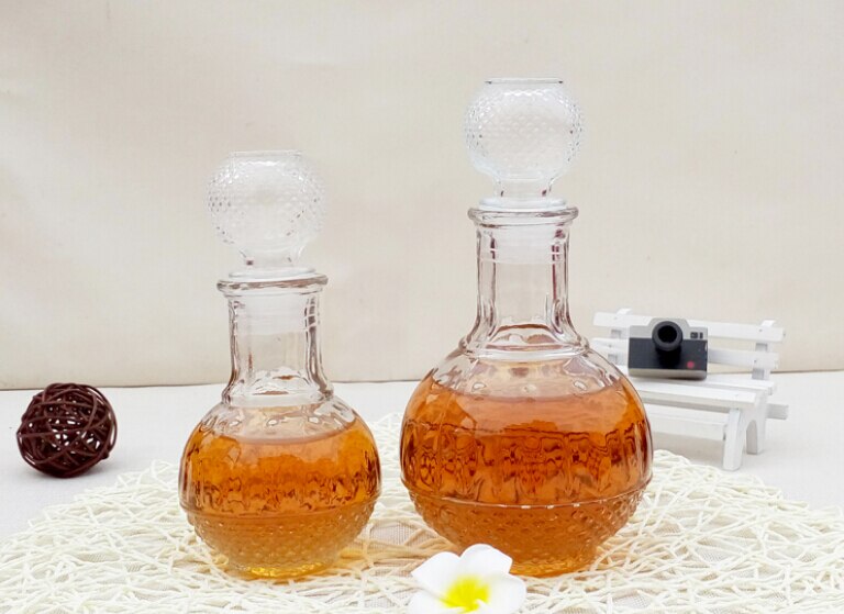 1PC Newest 250ml 500ml 1000ml Crystal Whiskey Wine Shot Glass Bottle with Cap Stopper Drinking Bar Decanter Crystal Bottle