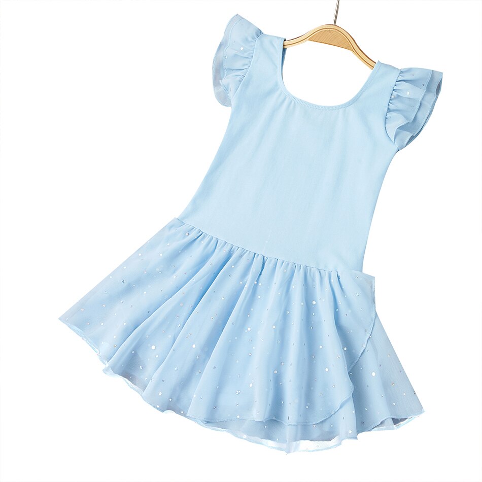 Solid Blue Peuters Meisjes Prinses Jurken Baby Meisjes A-lijn Mooie Ruche Zomer Jurk Kinderen Meisjes Zachte Katoenen Kleding Bodysuit