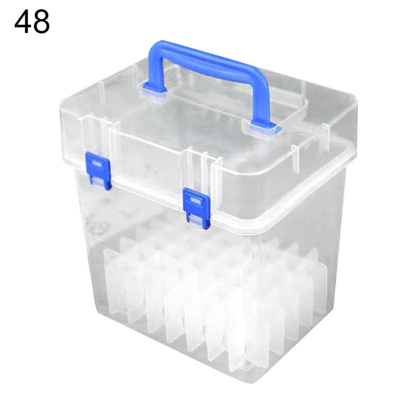 Caja de almacenamiento transparente para rotuladores, contenedor para manualidades de arte, organizador de Escritorio de oficina, hogar, escuela, estudiantes, suministros de estudio