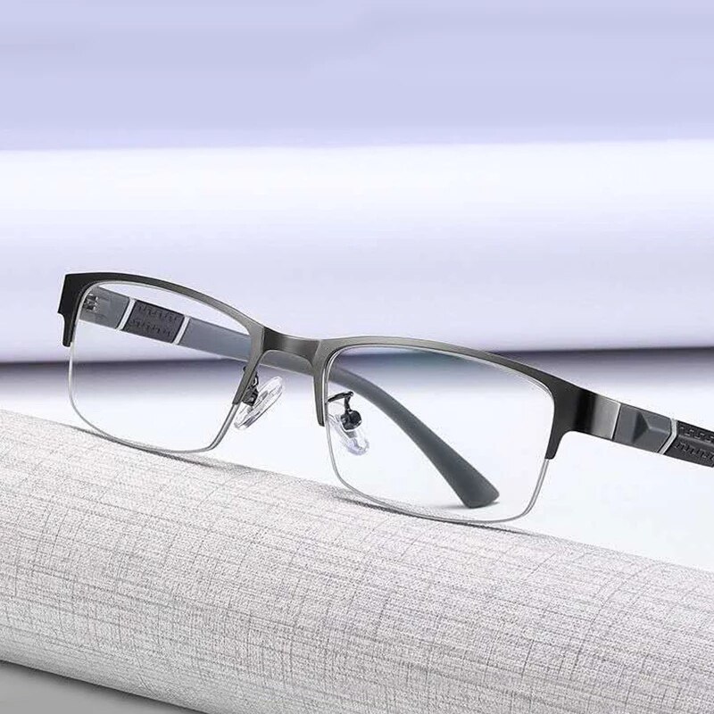 Gafas de lectura TR90 para hombres y mujeres, anteojos de medio Marco, flexibles, presbicia, ultraligeros, aumento de ordenador óptico, dioptrías + 1,5 + 2,0