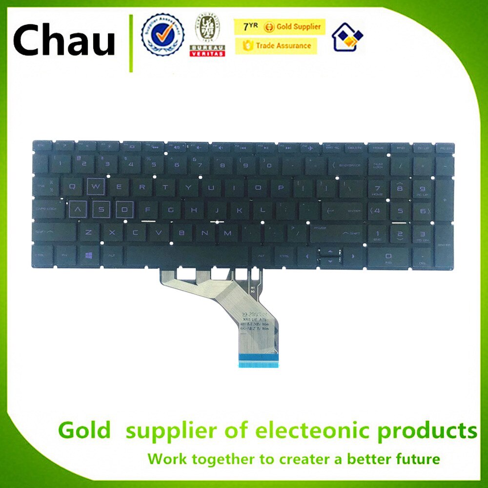 Chau For HP Pavilion 15-DK 15T-DK000 15-DK0021NW 15-DK0007CA 15-DK0010NR TPN-141 Backlit Keyboard, without Frame