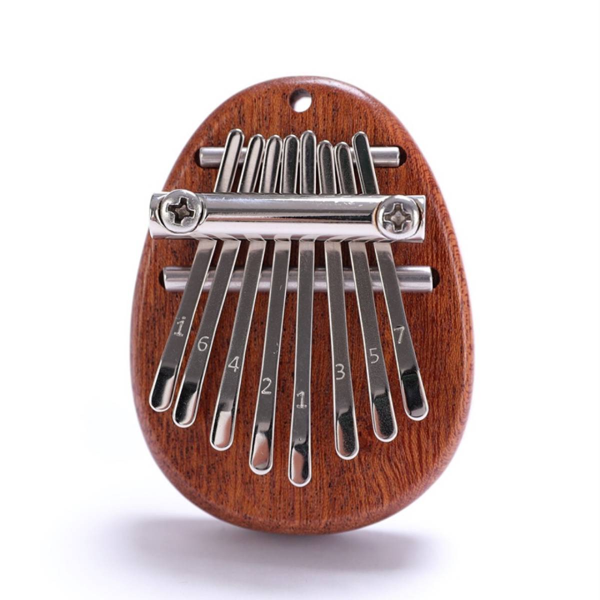 8 Key Mini Kalimba Mbira Solid Wood Finger Thumb Piano Marimba Practical Wood Muscial Instrument Pendant for Beginners