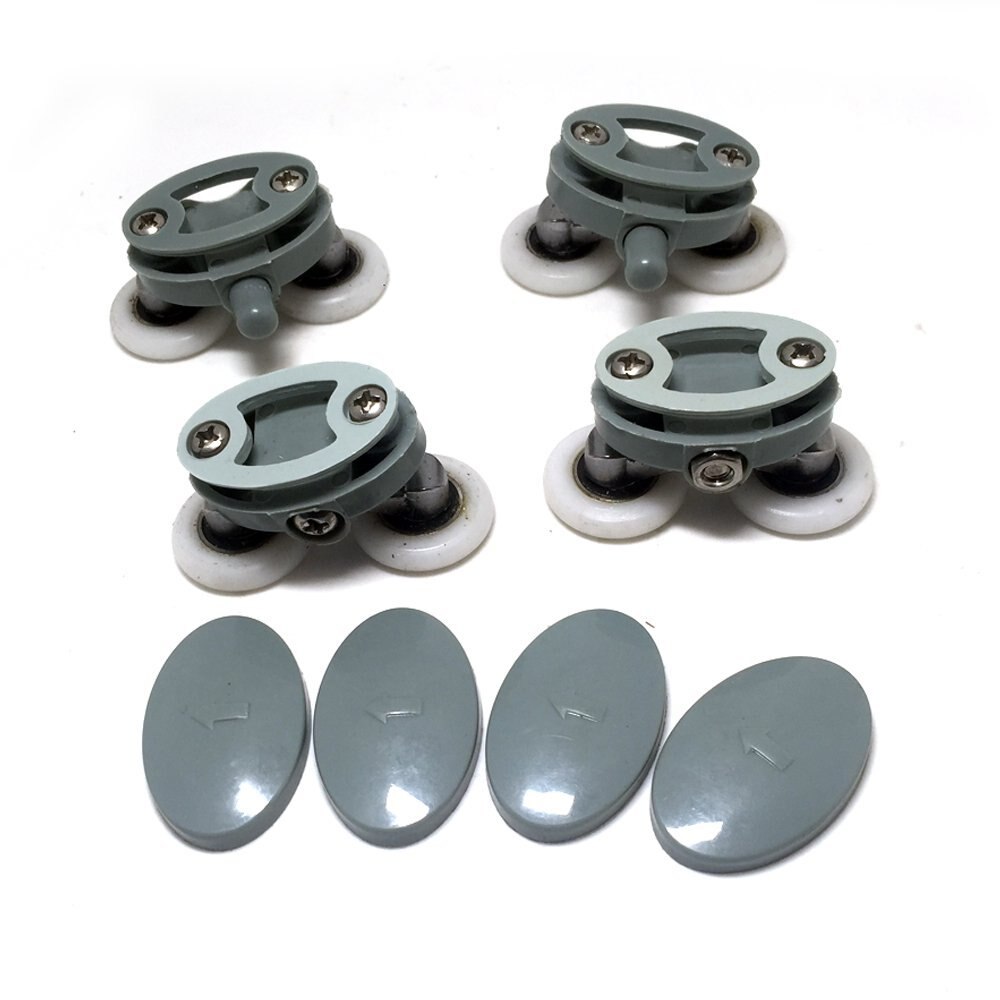 Set of 4 Double Shower Door ROLLERS /Runners /Wheels 25mm in Diameter