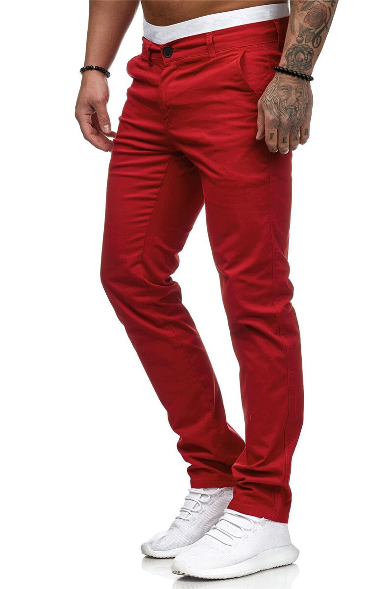 Männer Japanischen und Koreanischen stil schlank lässig hosen sommer neue feste farbe