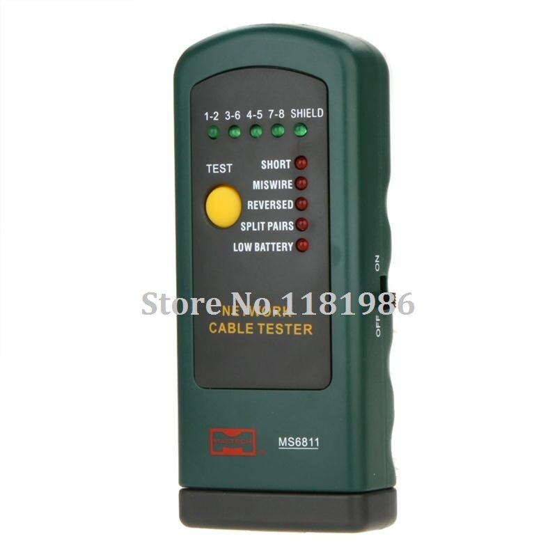 MASTECH MS6811 Handheld Network Cable Tester Line Tracker UTP and STP Wiring Test Meter Lan Tester