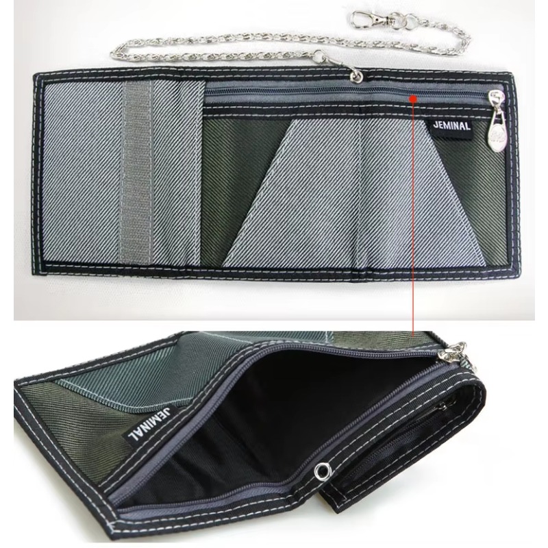 Herrepunge gode kanvasstof korte clutch-punge herrepengepunge møntpung pung kort id-holder tasker lommetasker