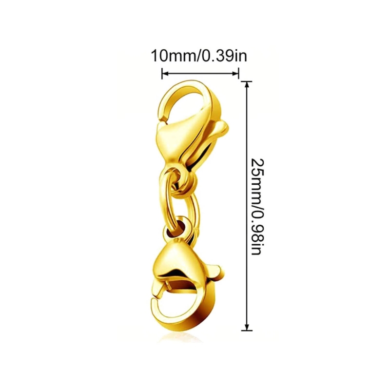 8 Stuks Dubbele Kreeft Sluitingen Ketting Armband Sluiting Connector Dubbele Opening Sieraden Sluitingen Voor Diy Sieraden Maken
