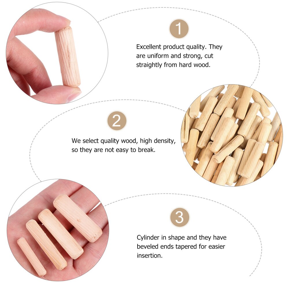 500 Pcs Dowel Durable Premium Wood Parts Fitting for Furniture
