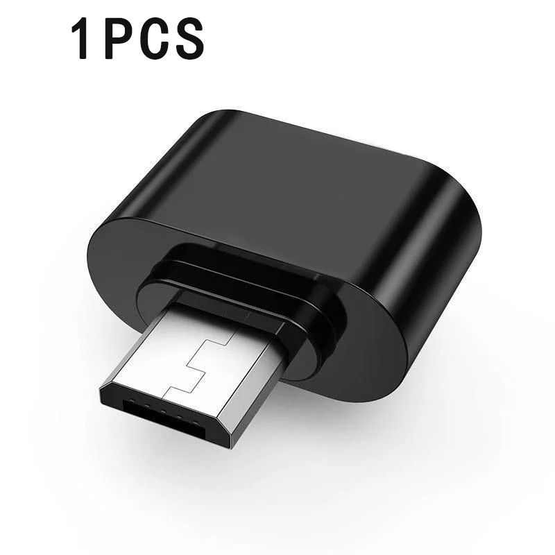 1/5PCS Micro Male To USB-A 2.0 Female Mini OTG Data Connector Converter Cable Adapter For Tablet PC Android Mobile Phone Plug: green