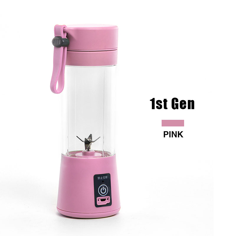 Gt 380/350 Ml 6 Blades Mini Draagbare Elektrische Fruit Juicer Cup Usb Oplaadbare Draagbare Blender Mixer Water Fles sap Cup: Pink 1