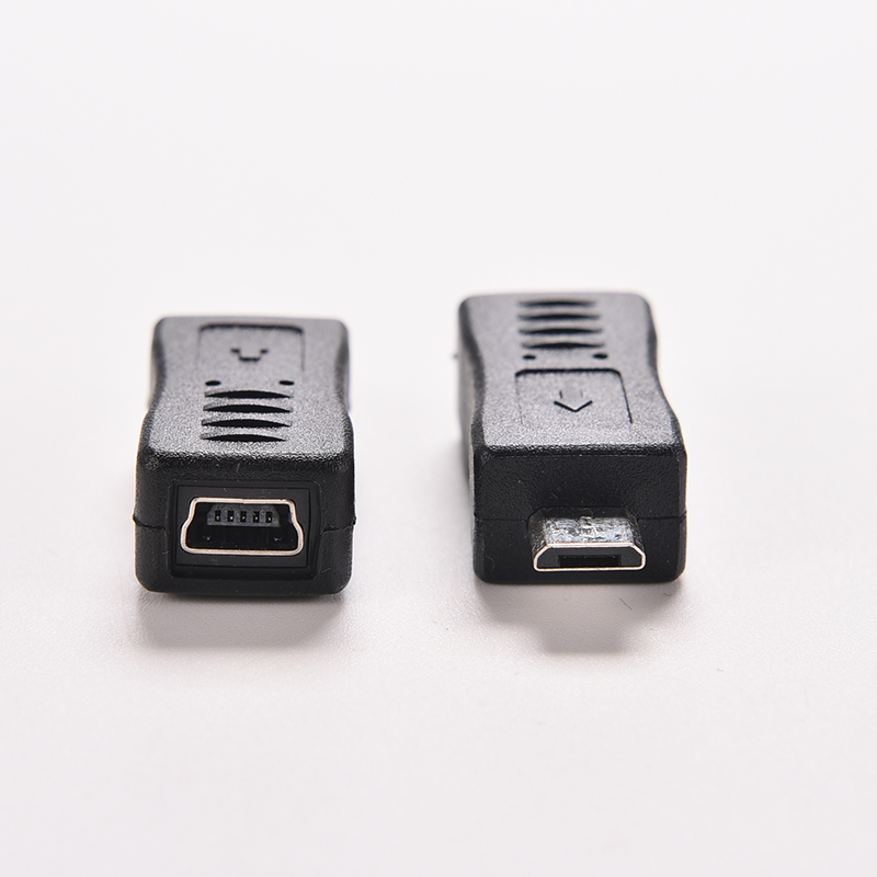 Adaptador Micro USB macho a Mini USB hembra, adaptador convertidor de conector para teléfonos móviles MP3, 1 ud.