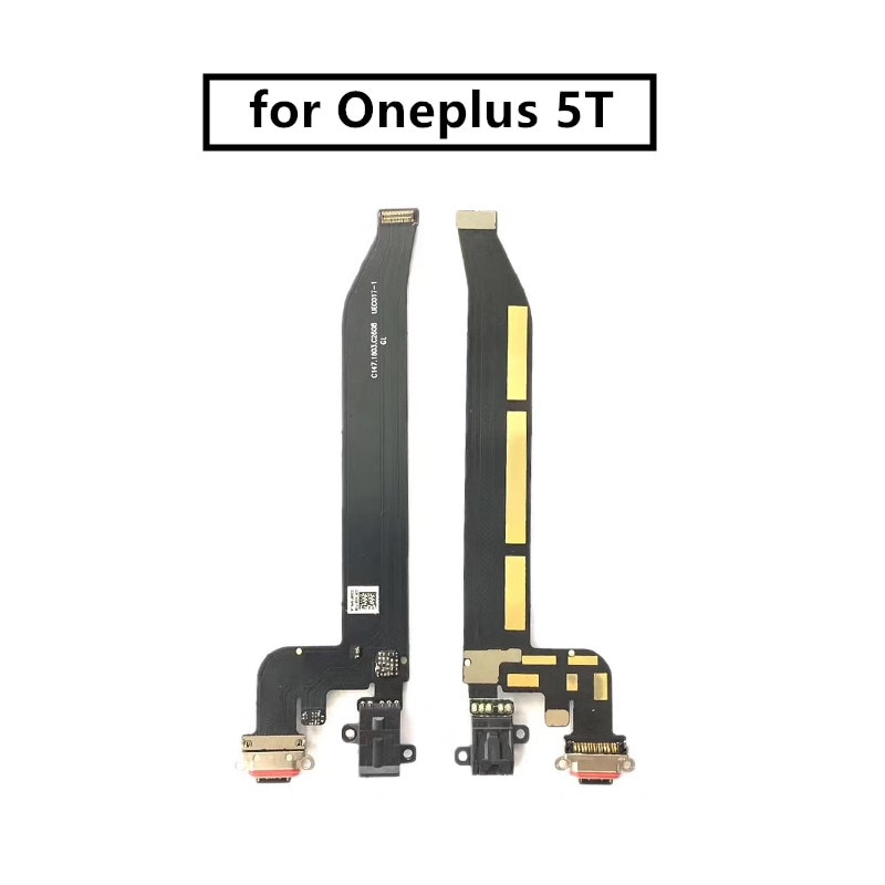 for Oneplus 5T USB Charging Port Dock Connector Flex Cable Replacement Assembly Parts phone screen repair spare parts