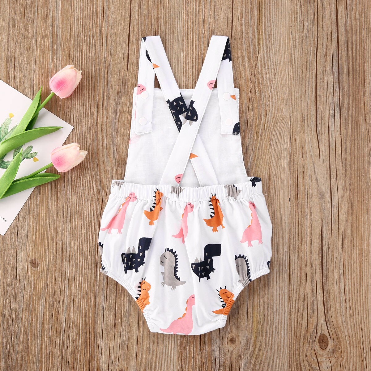 0-24m babybodys sommer neugeborenen babykleidung jungen mädchen tierdruck ärmelloser träger Overall süßer babybody