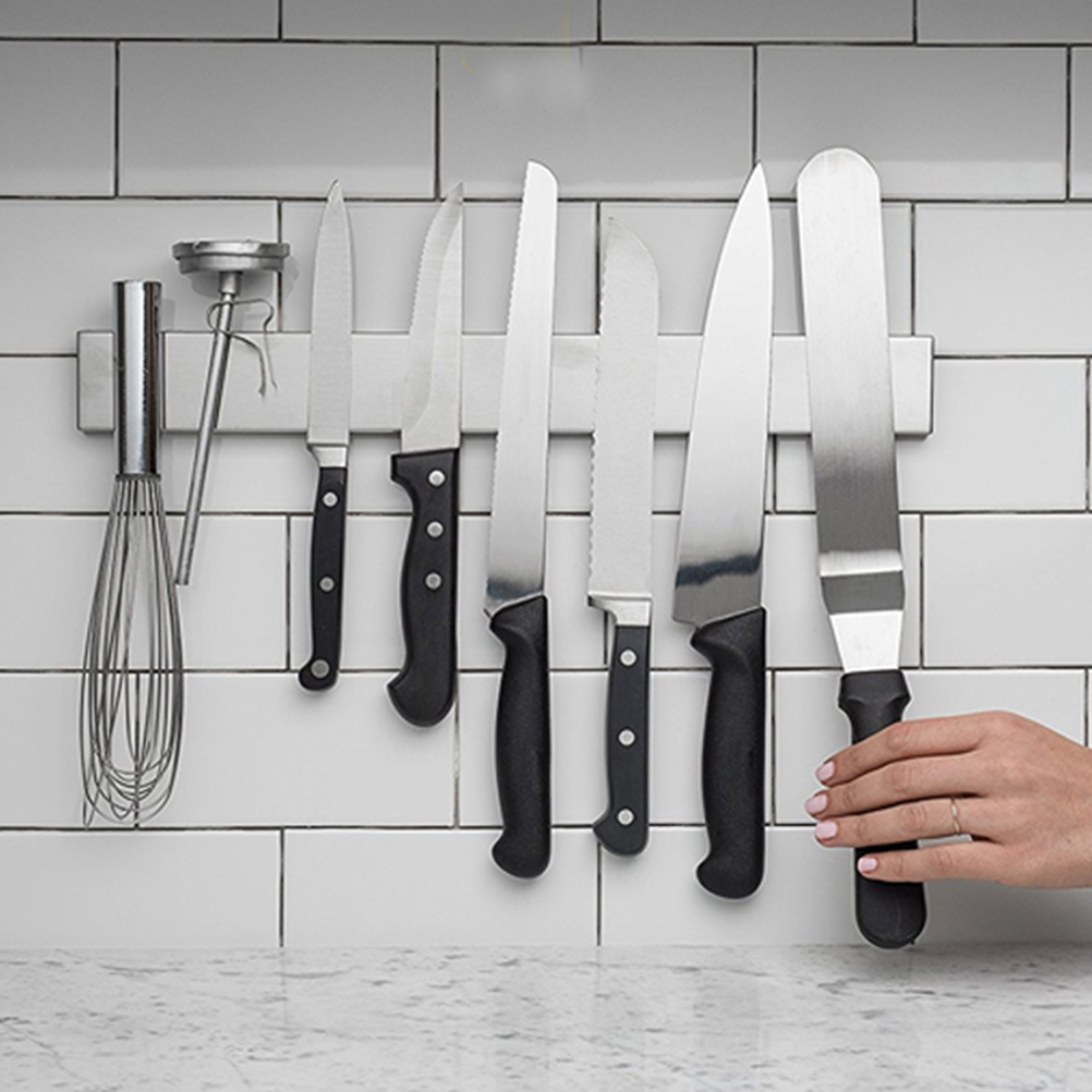 304 Stainless Steel Magnetic Bar Wall Mounted Kitchen Utensil Holder