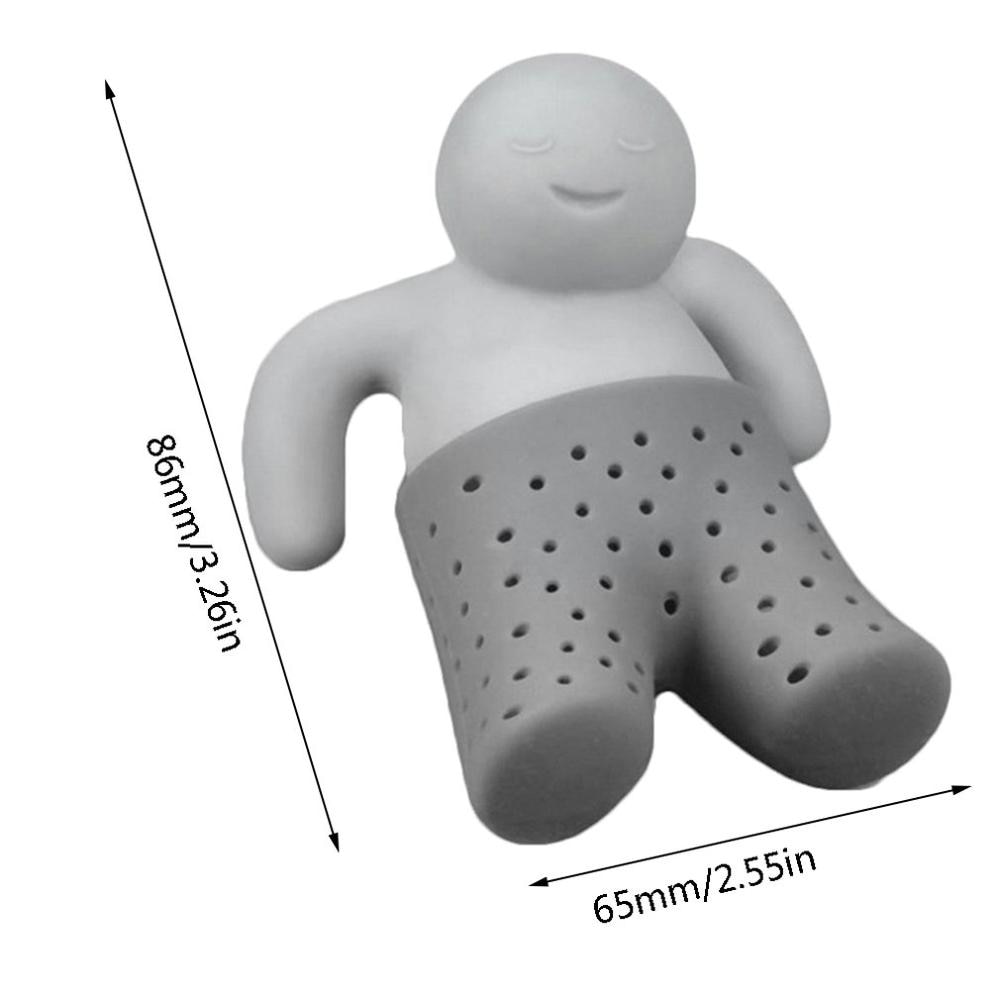 Cute Mister Teapot Silicone Tea Strainer Interesting Life Partner MR Little Man People Tea Infuser Filter Brewing Making Teapot