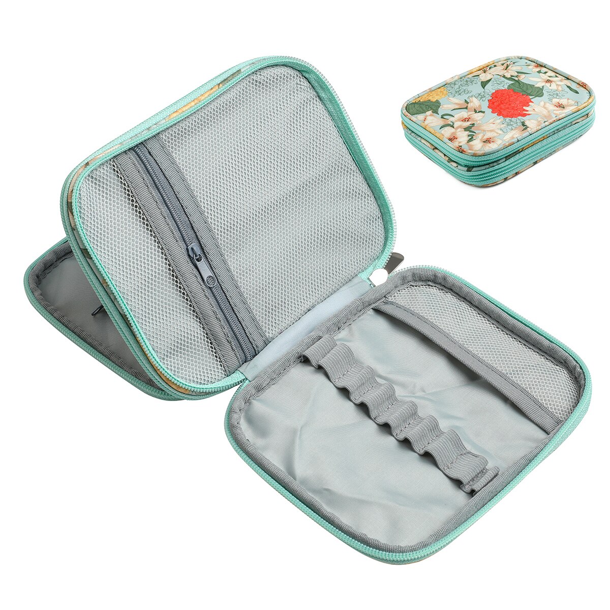 Koknit Lege Breinaalden Case Travel Organizer Opbergtas Voor Rondbreinaalden En Andere Accessoires: Licht Geel