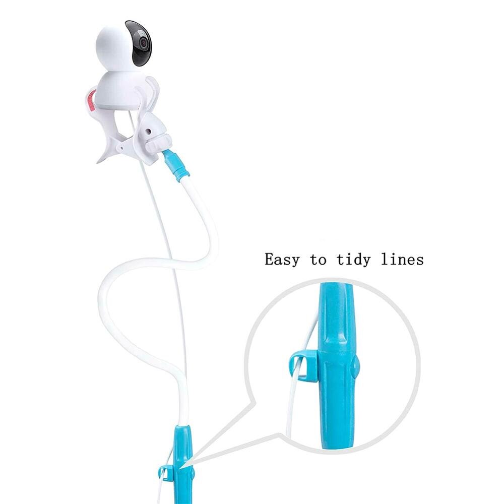 Universal Baby Monitor Holder with Velcro Strap Flexible Baby Camera Mount Shelf Safer Monitor Stand for Your Baby 40JP02