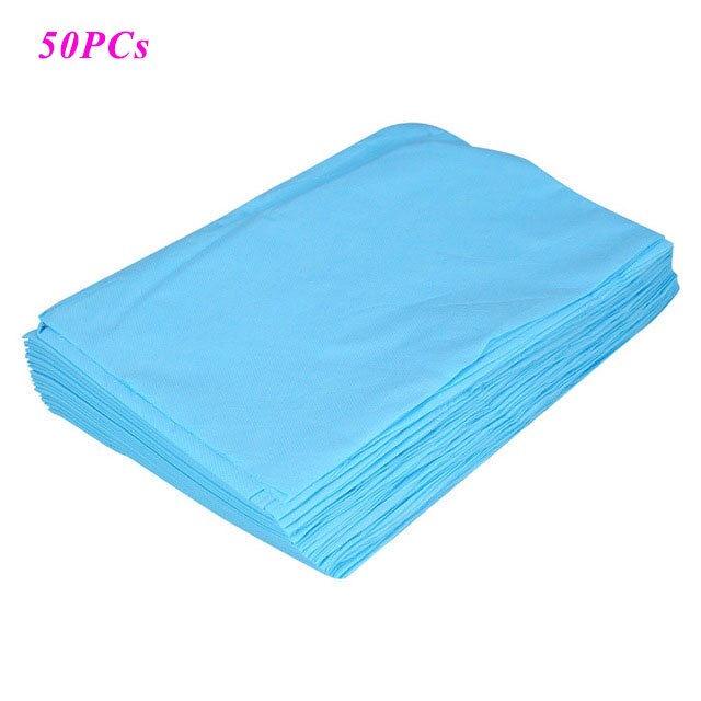 10Pcs/20Pcs/50Pcs 175X75Cm Laken Wegwerp Massage Lakens Waterdichte Lakens Massage schoonheidssalon Bed Tafel Voorblad: 50PCs Blue