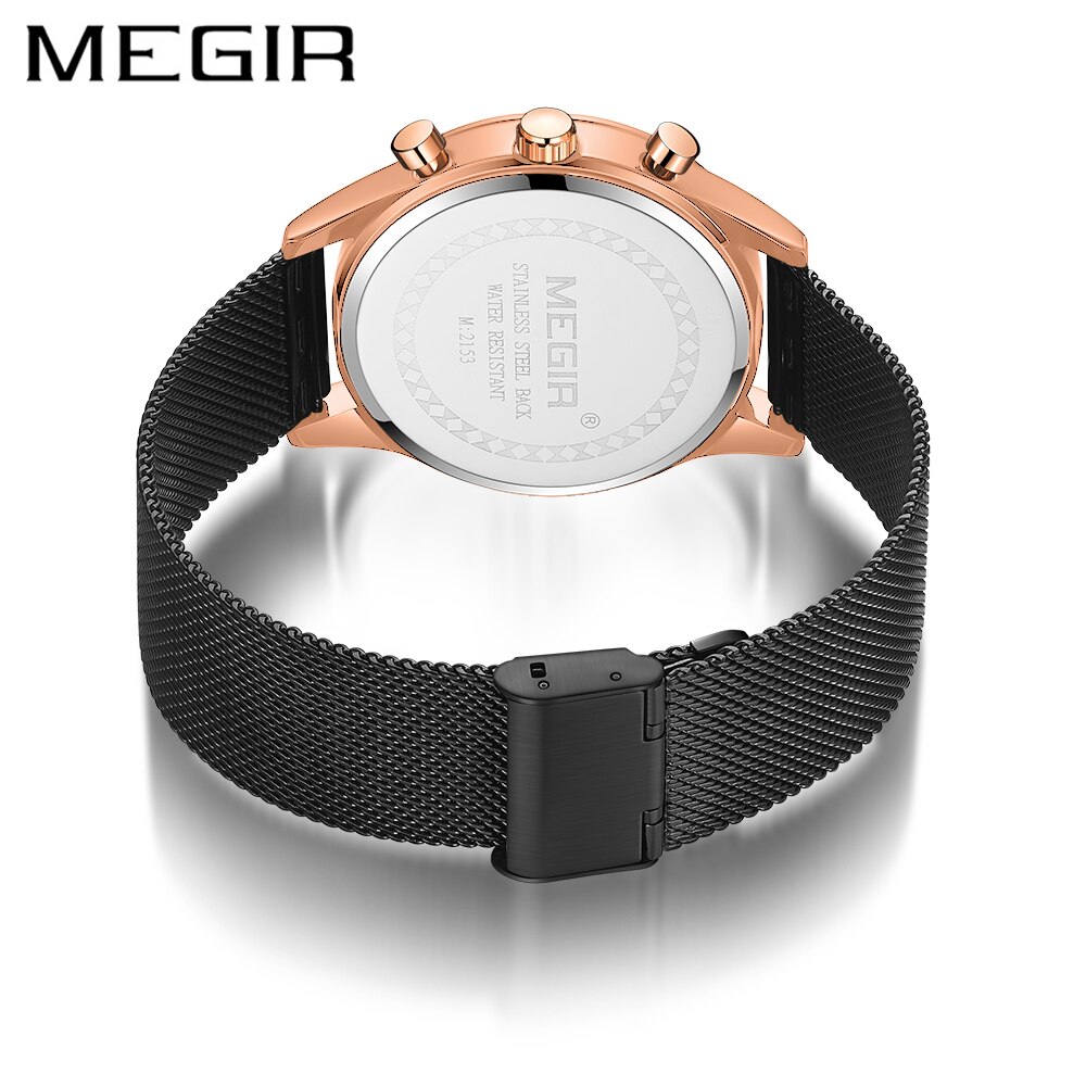 Megir Business Sport Heren Horloge Trend Multifunctionele Lichtgevende Waterdichte Horloges Mannelijke Relogio Masculino 2153