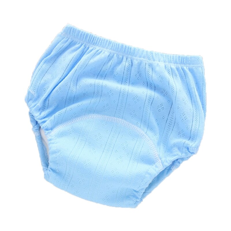 Baby Toddler Toilet Potty Training Pants Padded Reusable Waterproof 4 Layers Nappies Diapers Underwear: Blue / S