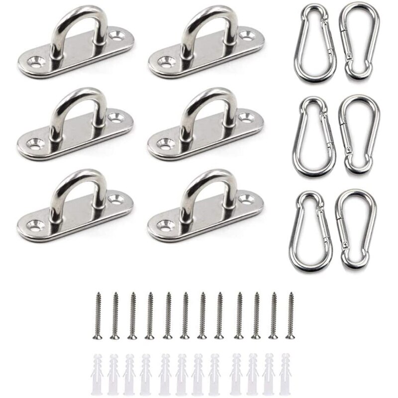 Stainless Steel Eye Plate Stainless Steel Carabiner Stainless Steel Deck Plate For Awning Wall Mounting Ceiling