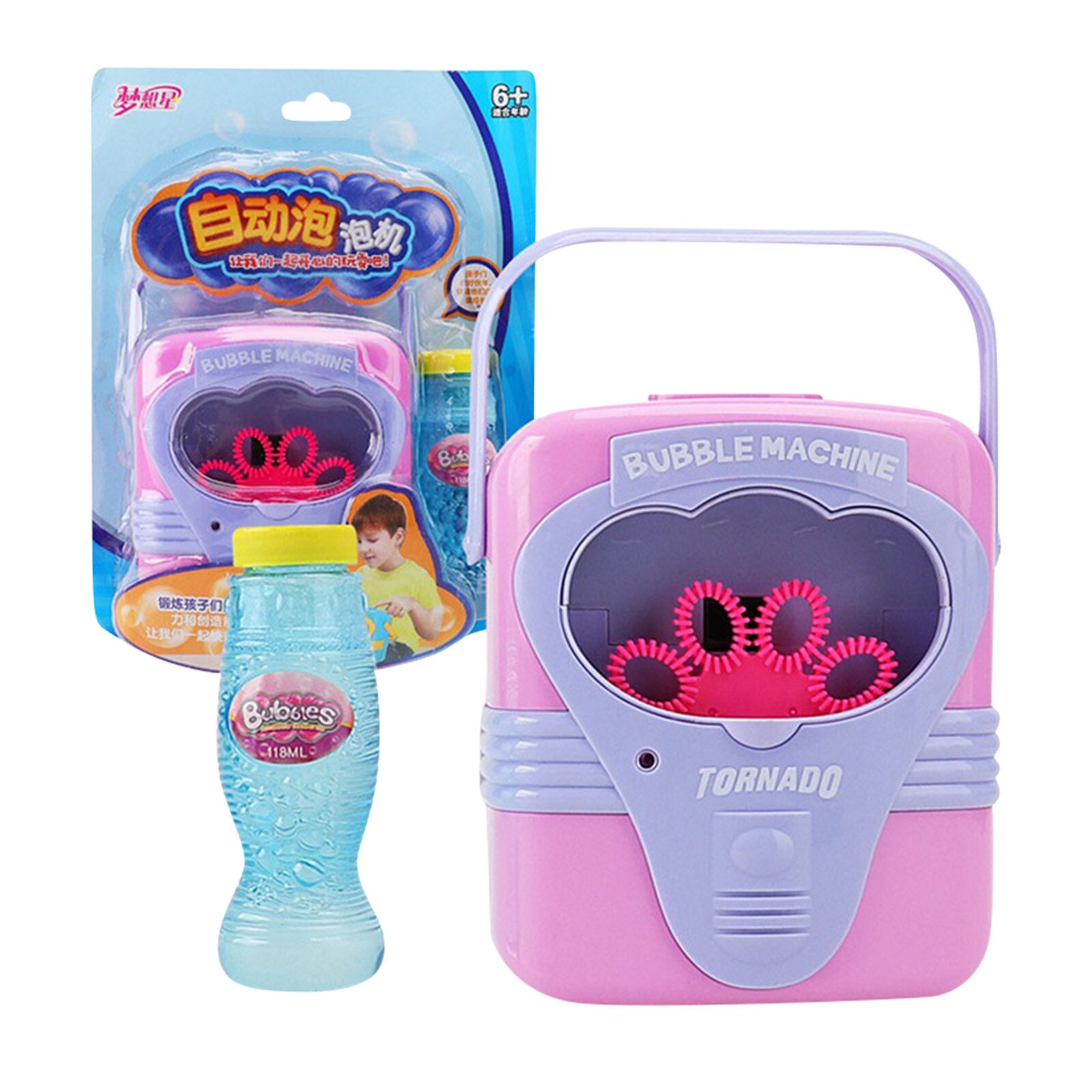 Draagbare Bellen Maker Machine Muziek Blower Bubble Speelgoed Met Gimlet Oplossing Bubble Machine Voor Kinderen Peuters Brinquedos