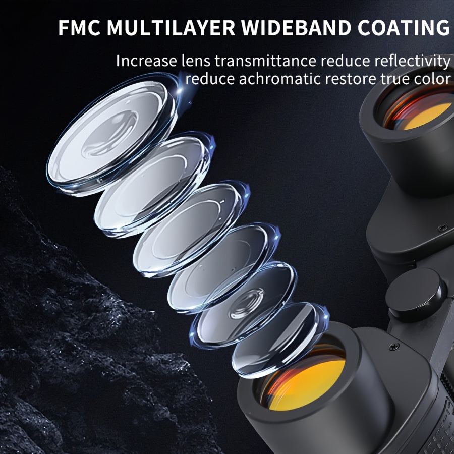 Prismáticos de alta definición 8X40 con revestimiento multicapa FMC, ocular de 20 mm y lente objetivo de 40 mm, compacto y portátil