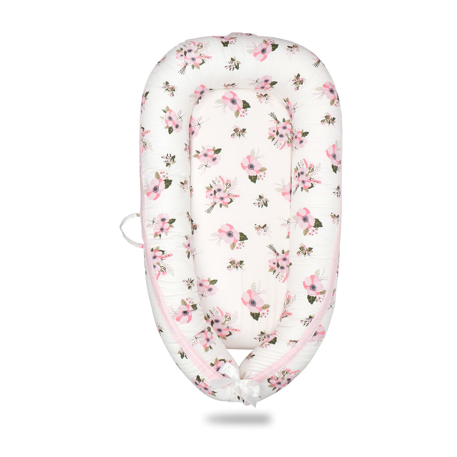 90x50cm Newborn Baby Lounge Essential Baby Nest Toddler Travel Nest Bed with Pillow Infant Portable Crib Cotton Cradle: 6