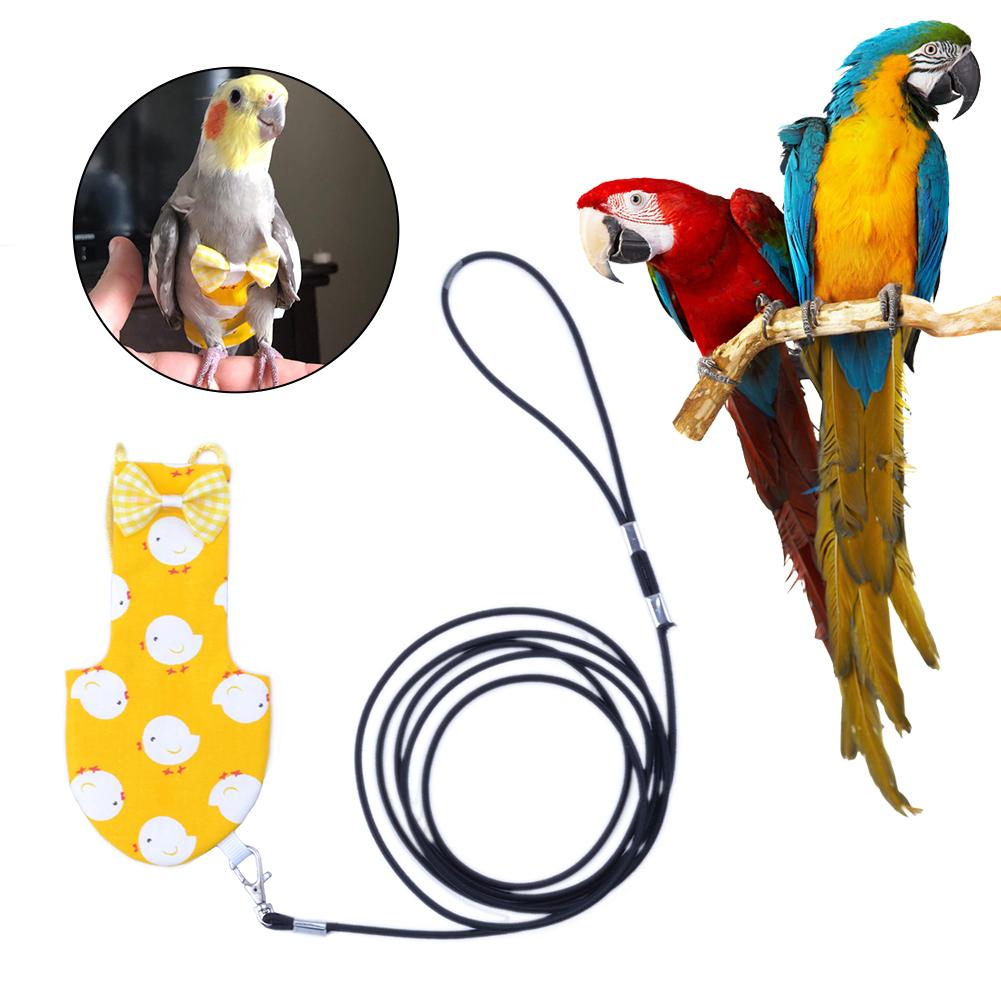 Kæledyr ble fugl tøj papegøje harnesstraktion reb justerbar kæledyr fugl flyvende tøj rem ud reb papegøje sele kæledyr reb