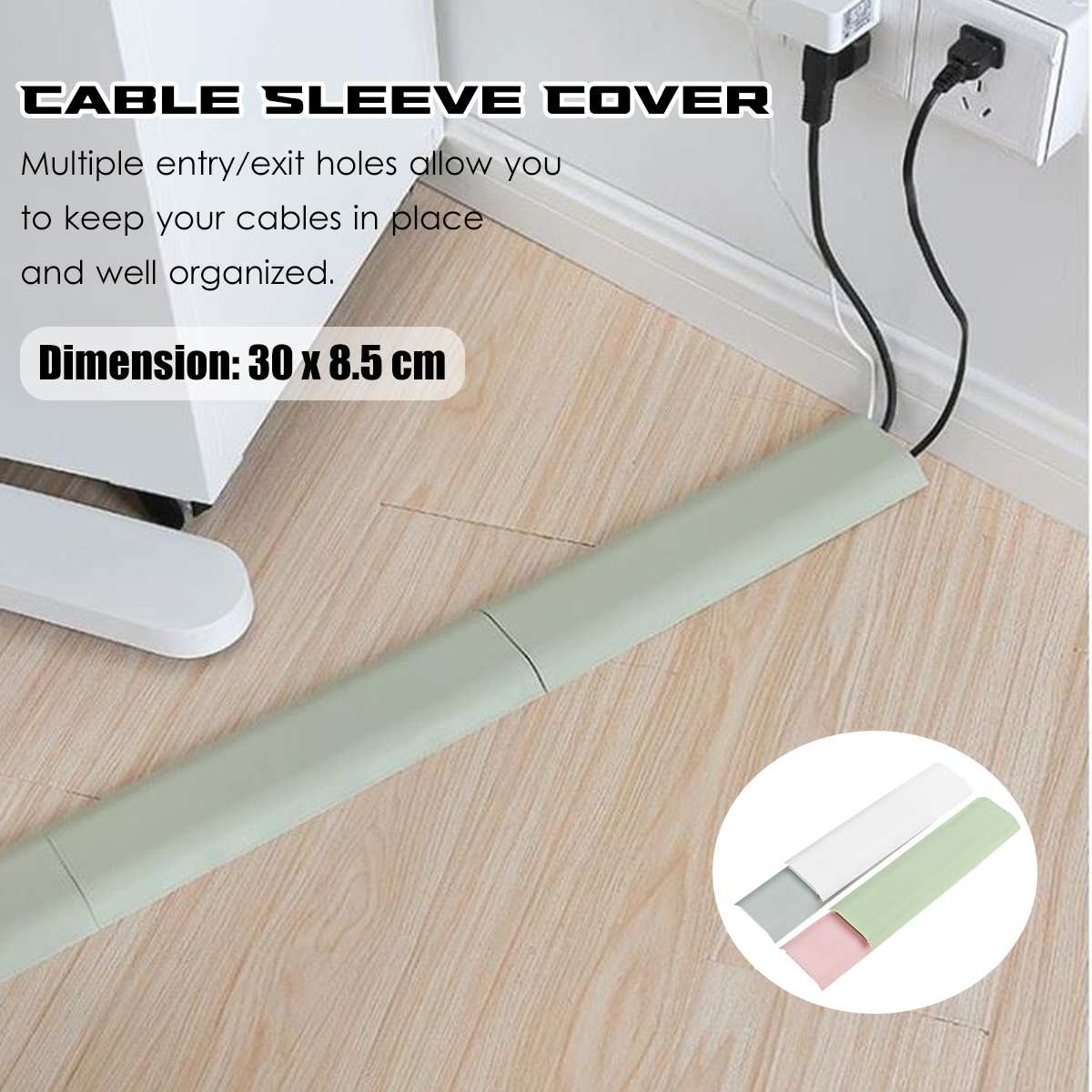 PP Raceway Wall Cord Duct Cable Cover Cable Fixer Management Electric Cache Cable Channel Wire Clip Manager Cover Organizer