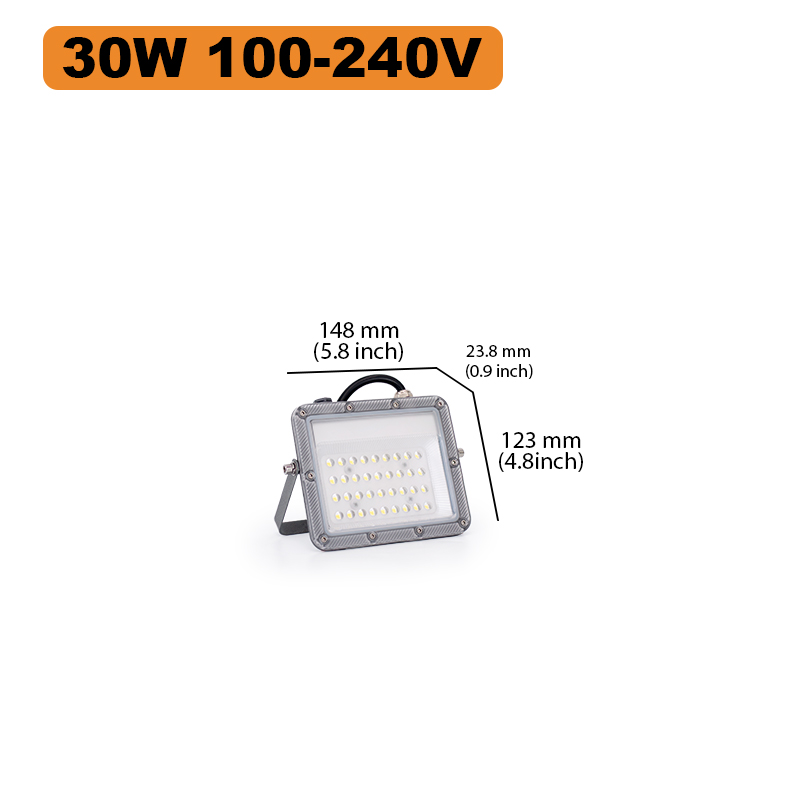 LED-Strahler, IP66, wasserdicht, Reflektor-Flutlicht, ultrahelles Licht, 30 W, 50 W, 100 W, 150 W, 200 W, 300 W, 400 W, Garten- und Hofbeleuchtung: Blau