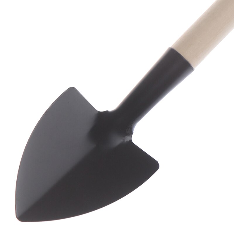 3 kpl settejä mini lapio harava lapio puutarha bonsai työkalusarja puinen kahva metallinen kukkapää ruukkukasvi mini puutarhatyökalu