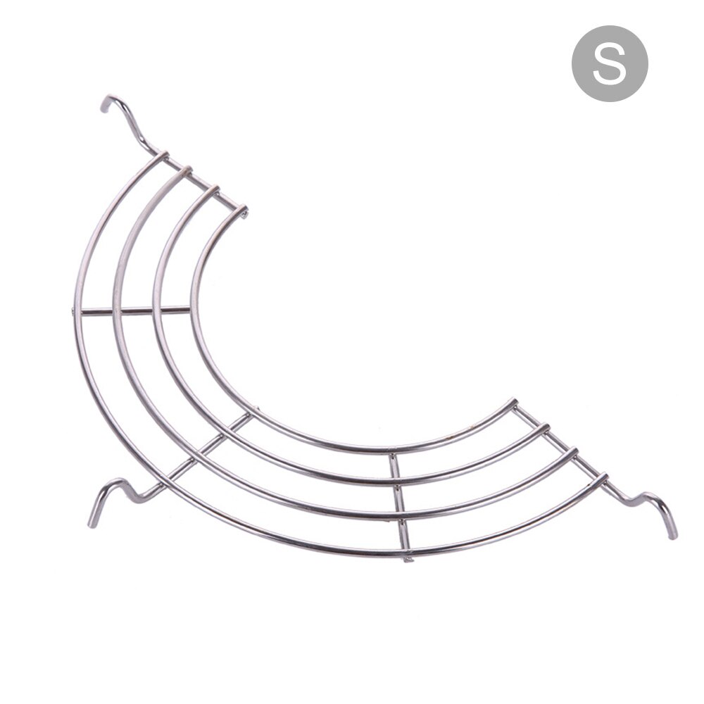 1pc keukenaccessoires van roestvrij staal in twee maten (s/l), sausrek, halfrond, olie-afvoerrek, keukengadgetaccessoires: S