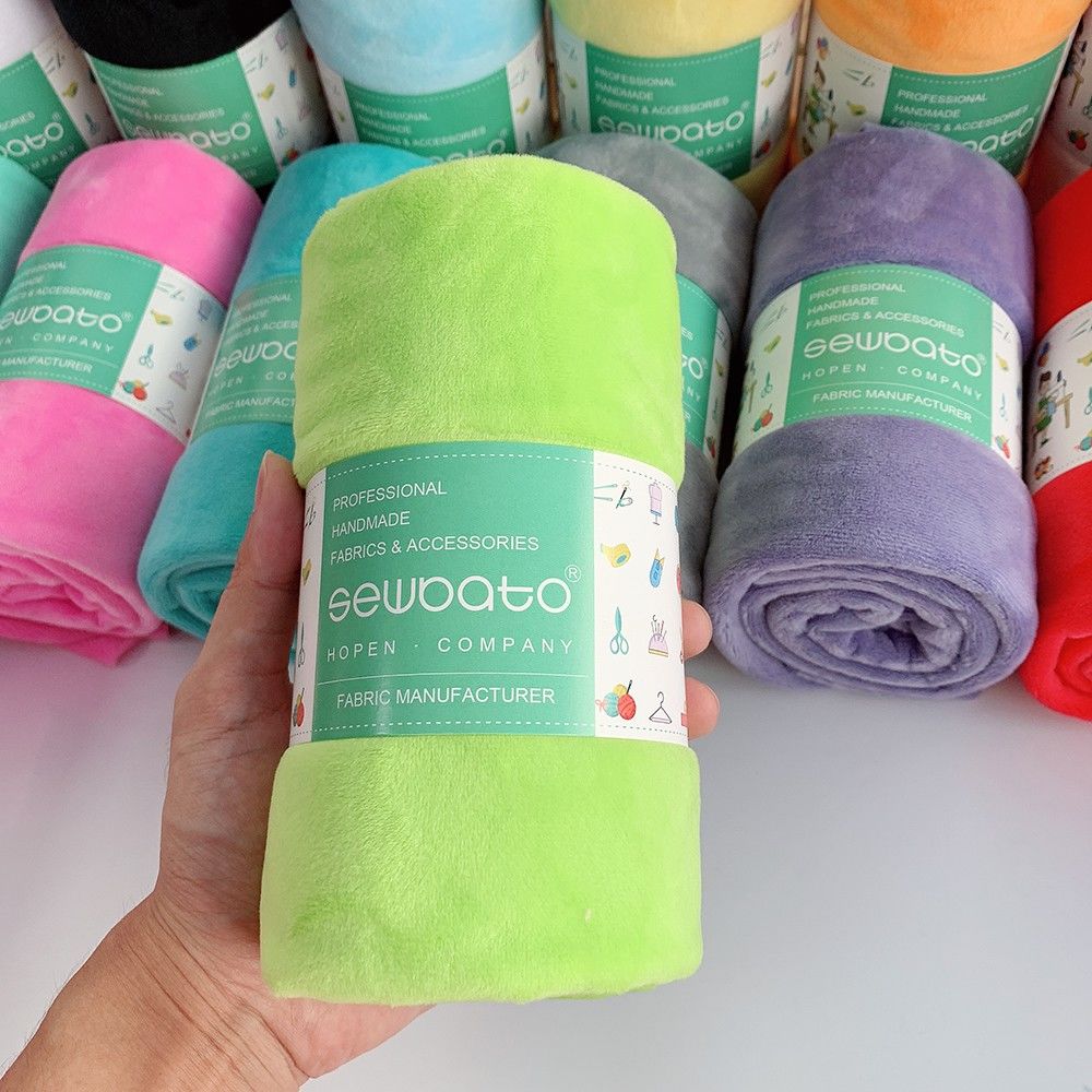 SEWBATO Beste Heiße 75x 100cm Minky Plüsch Stoff 1,5mm Pile Plüsch Velboa Shorty Stoff Spielzeug decke Material