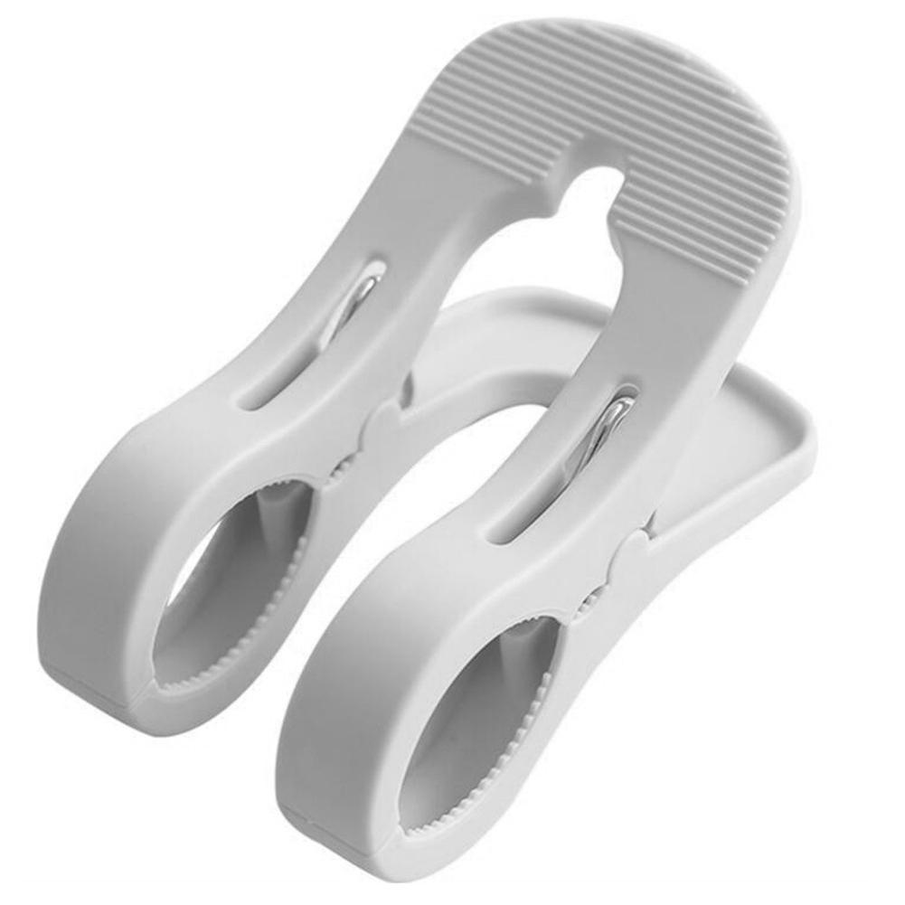 Clips de plástico a prueba de viento, abrazadera grande para ropa, toalla de playa, bastidores de secado para el hogar, organizador de ropa fuerte: Light Grey
