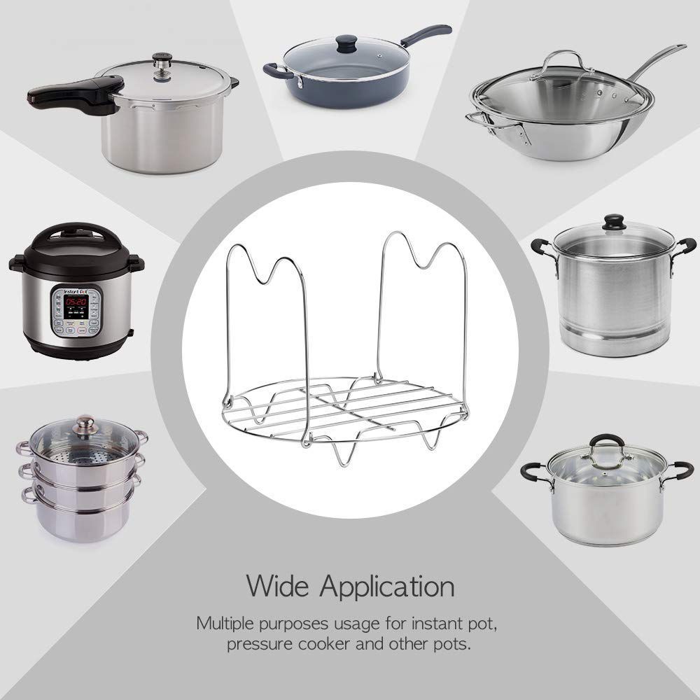 ! Instant Pot Onderzetter met Handvatten voor 6 of 8 Quart Instant Pot Accessoires Rvs Snelkookpan Trivet