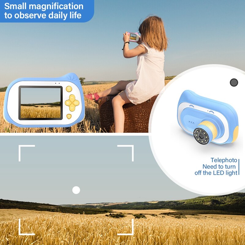 Kids Digital Camera Children Educational Microscope Portable nifying Glass Macro Camera HD Sn