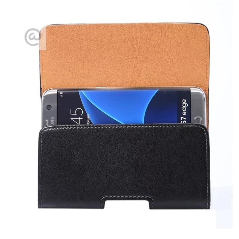 Universal Many Models Belt Clip Holster Leather Mobile Phone Case Pouch cover For Samsung s7edge 5.5" inch For Smartphone bags