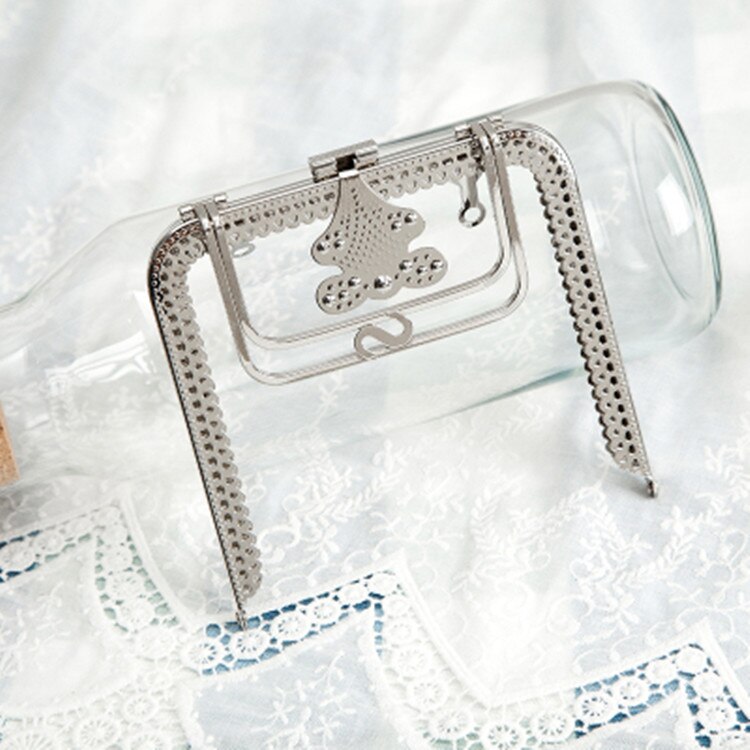 13 cm silver brass gunmetal three colors nice metal purse frame with metal bag handle wallet frame purse hanger handles